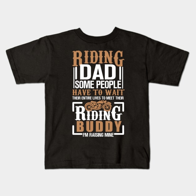 Motorcycle Dad Kids T-Shirt by KsuAnn